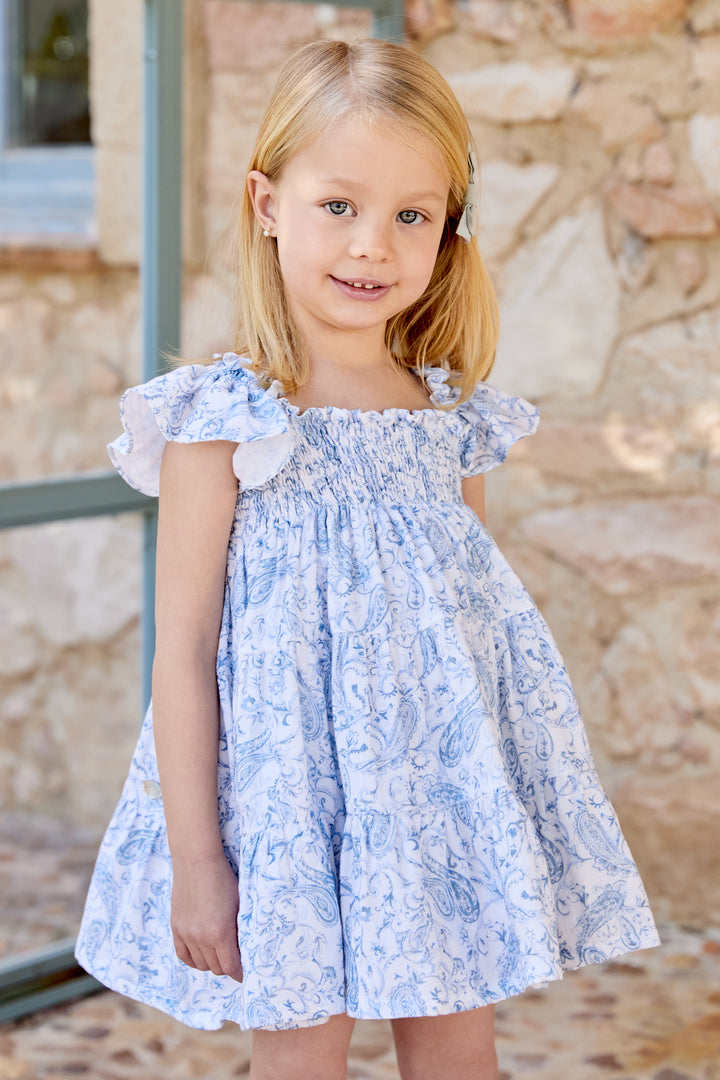 Martín Aranda "Winifred" Blue Paisley Dress | Millie and John