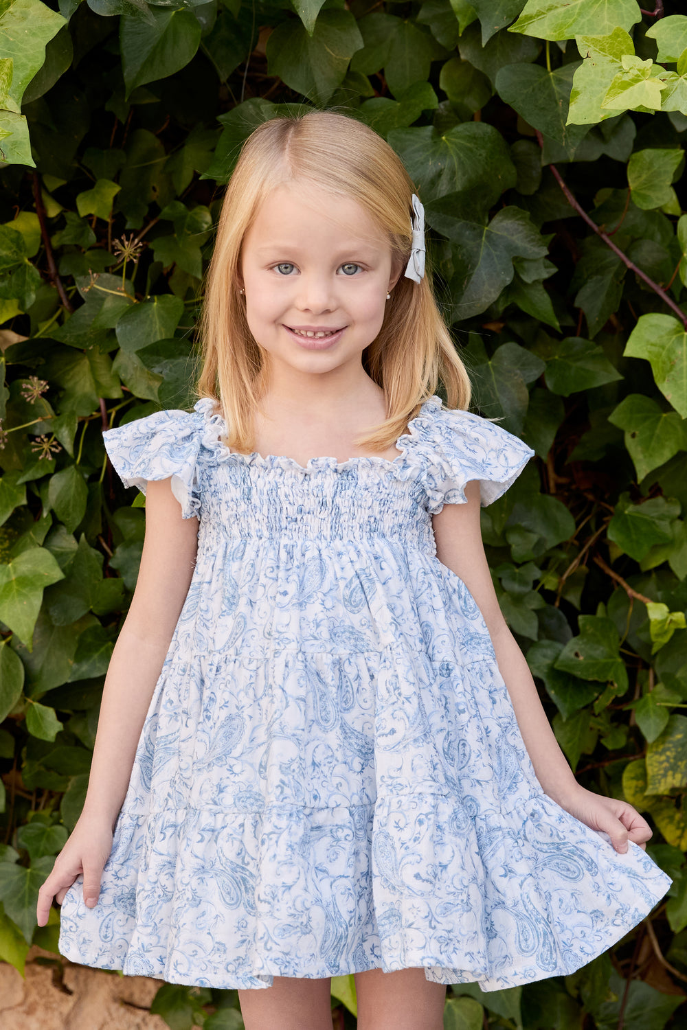 Martín Aranda "Winifred" Blue Paisley Dress | Millie and John