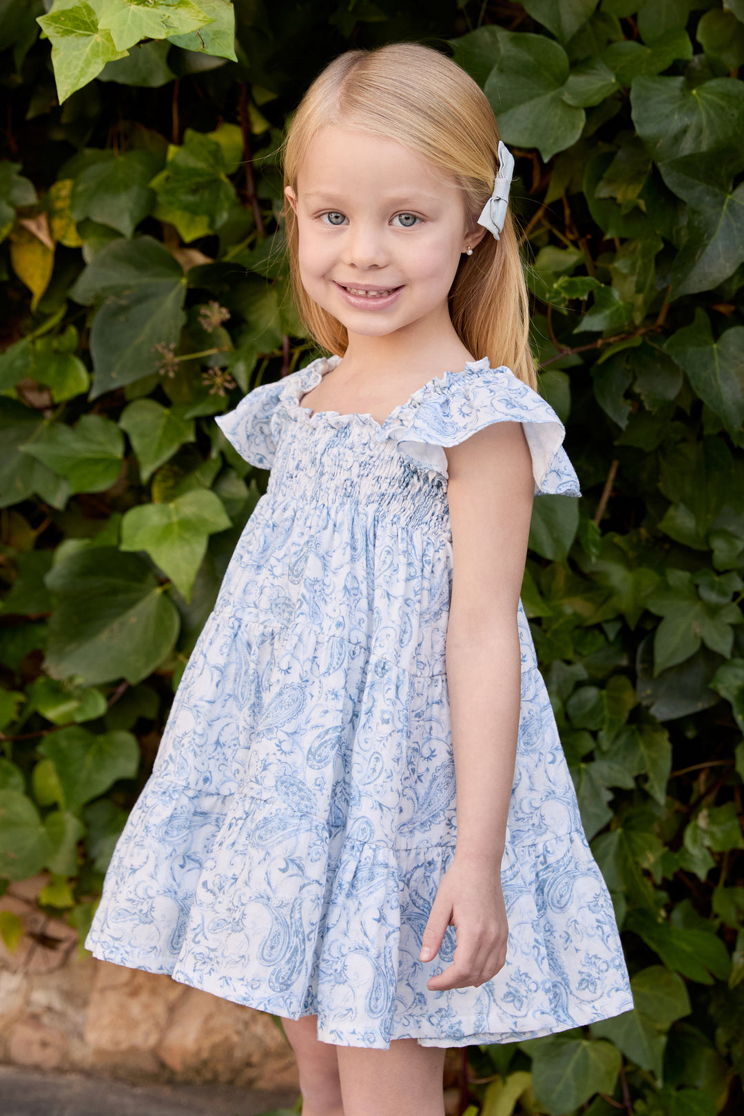 Martín Aranda "Winifred" Blue Paisley Dress | Millie and John