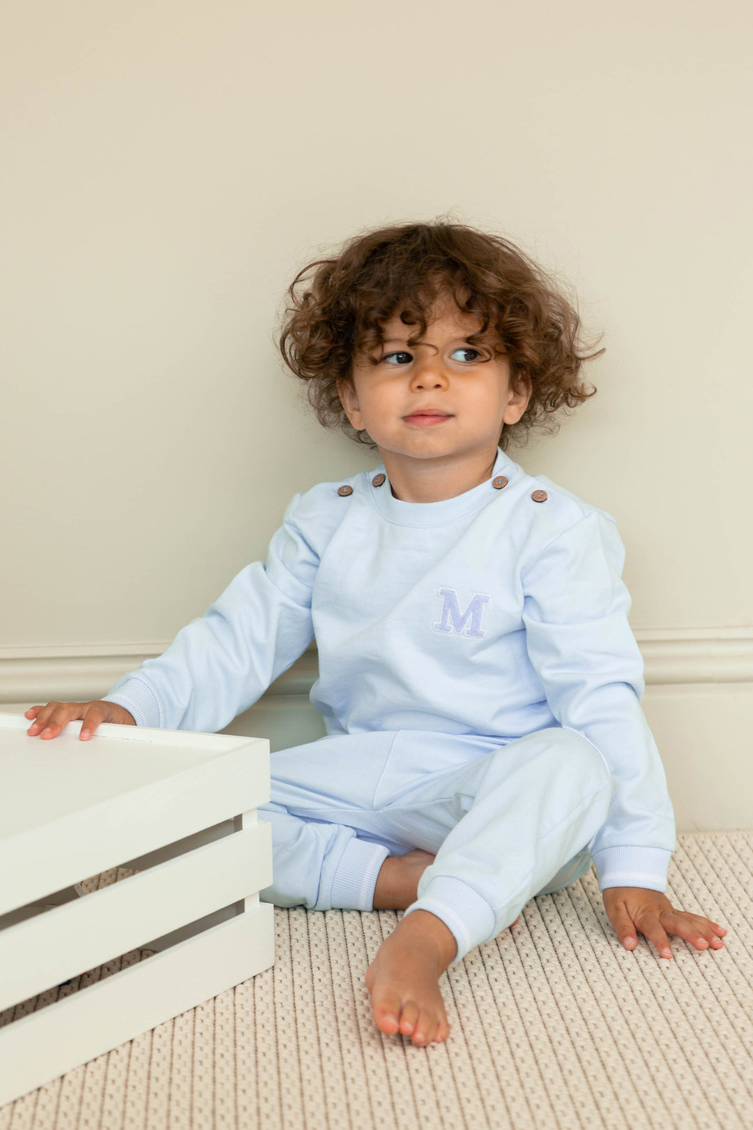 Mintini "Dominic" Baby Blue Sweatshirt & Cargo Joggers | Millie and John