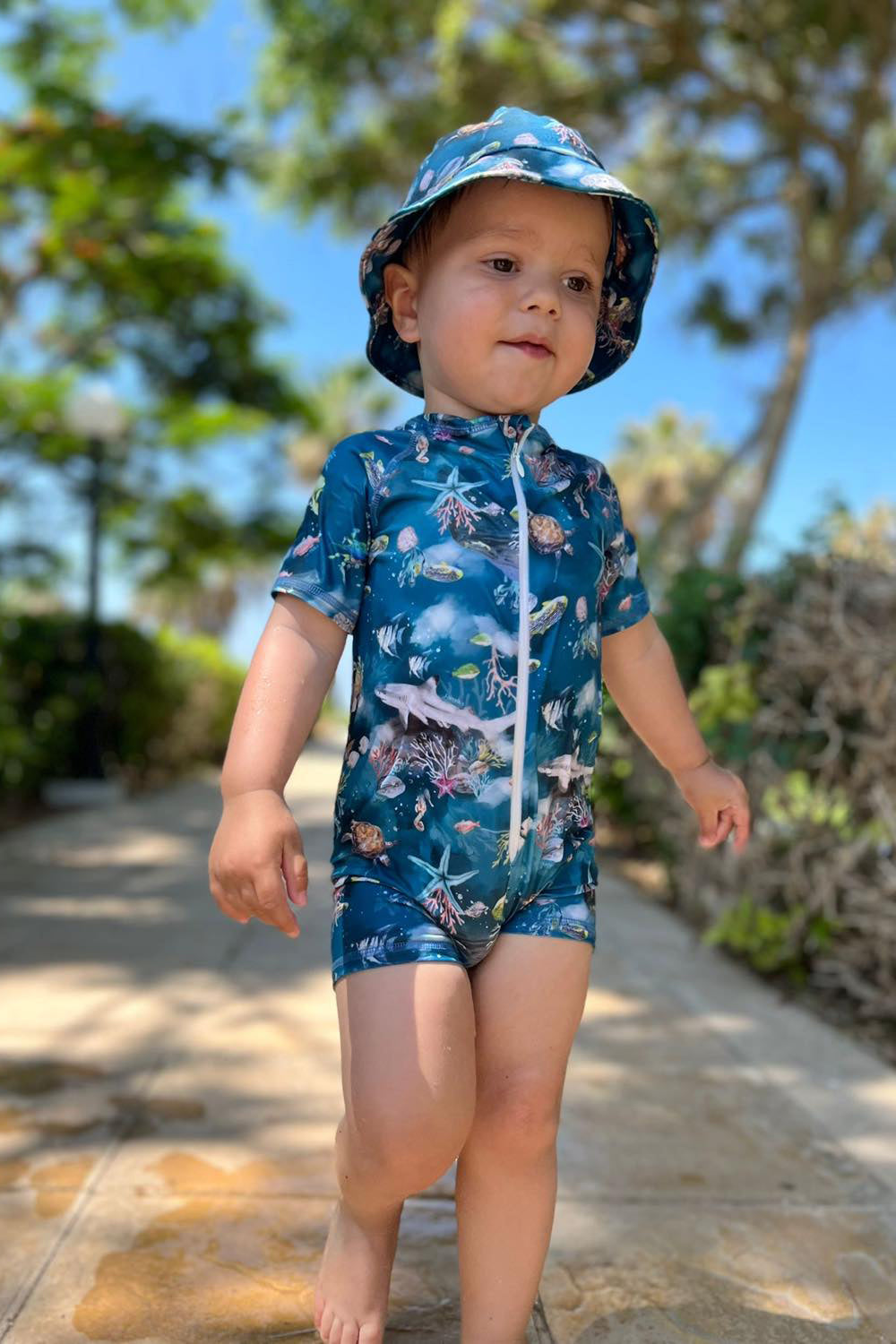 Jamiks "Nemo" Teal Sea Life Swimsuit | Millie and John