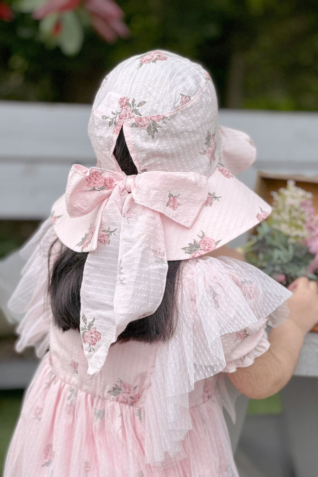 "Pernille" Pink Vintage Floral Tulle Dress