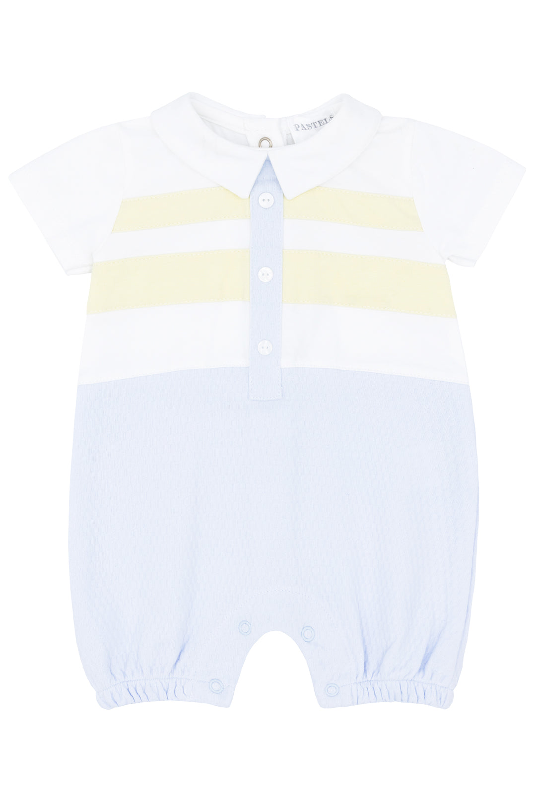 Pastels & Co "Barnsley" Baby Blue & Lemon Romper | Millie and John