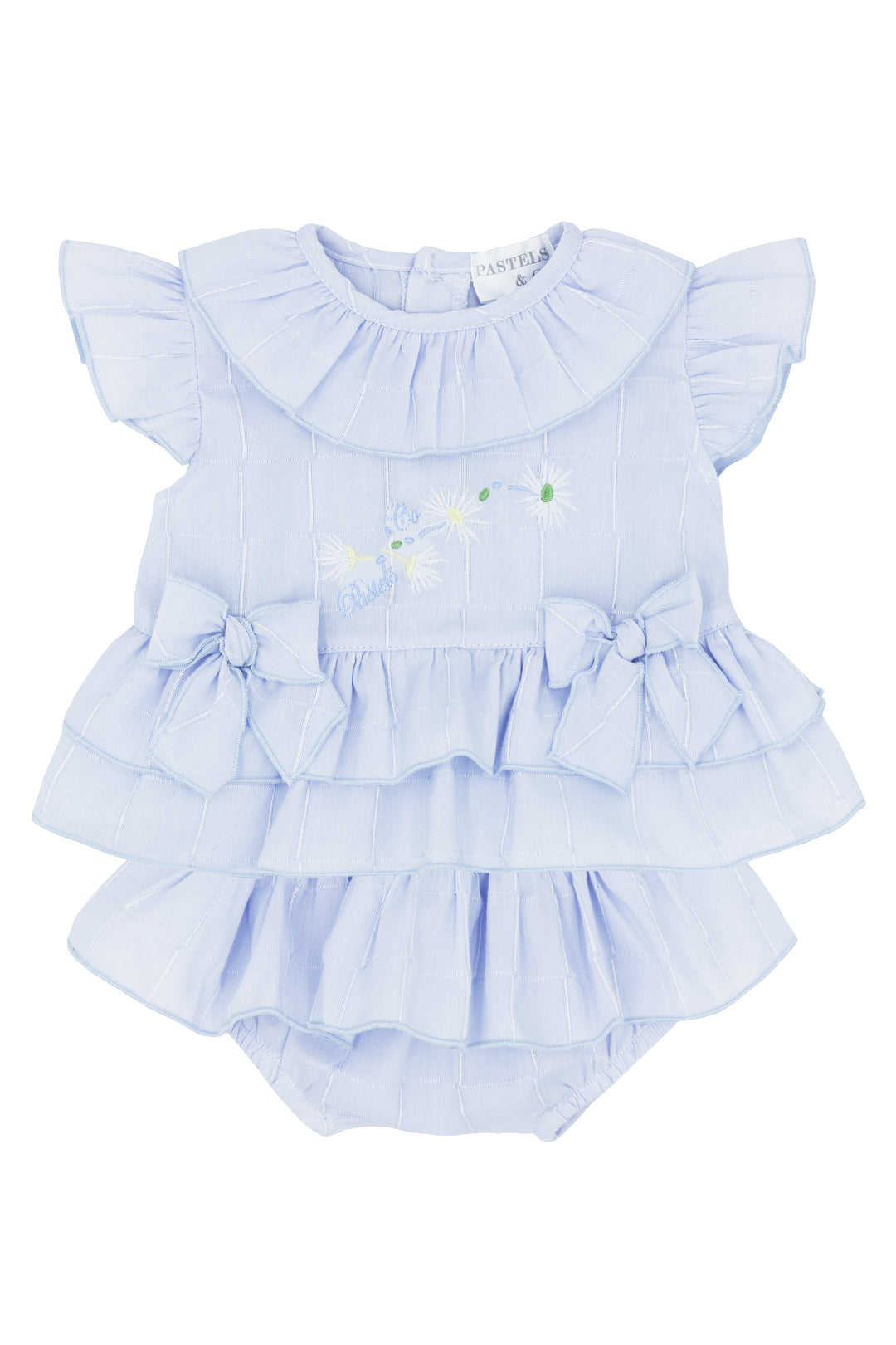 Pastels & Co "Ceillia" Blue Frilled Blouse & Bloomers | Millie and John