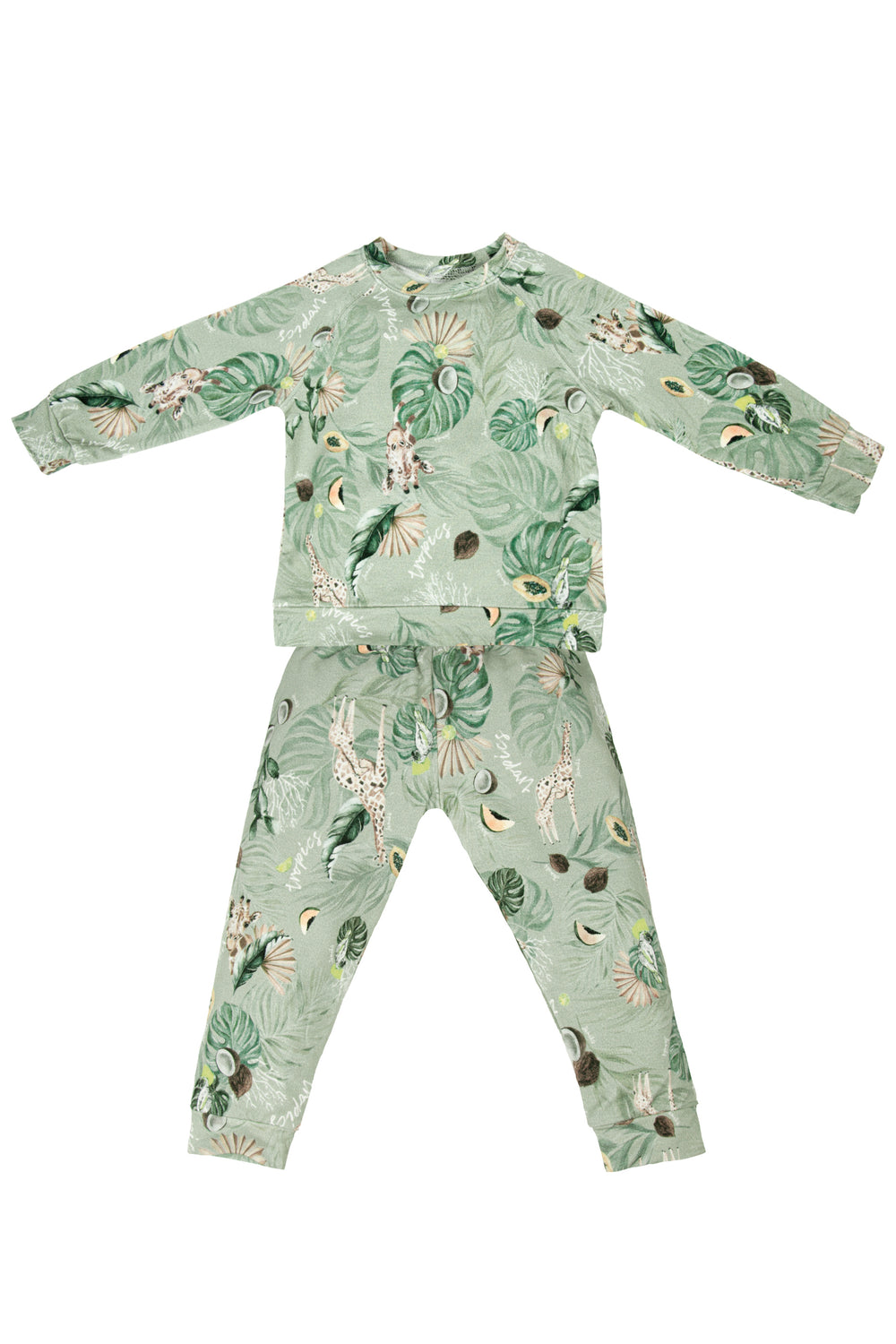 Jamiks "Perry" Olive Safari Print Tracksuit | Millie and John