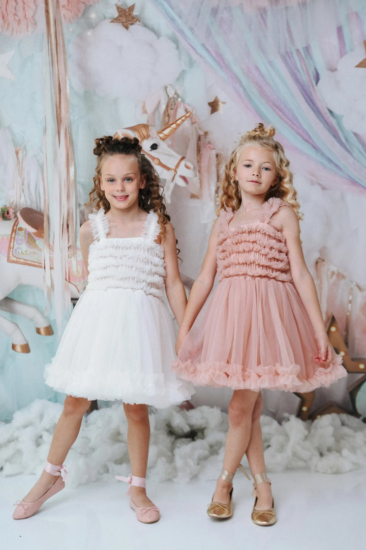 DOLLY by Le Petit Tom Pettidress Tutu Dress - White | Millie and John