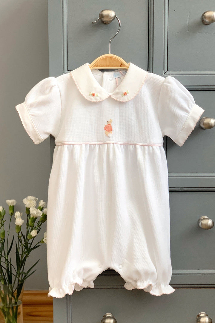 Mini-la-Mode The Flopsy Bunnies White Knit Romper | Millie and John