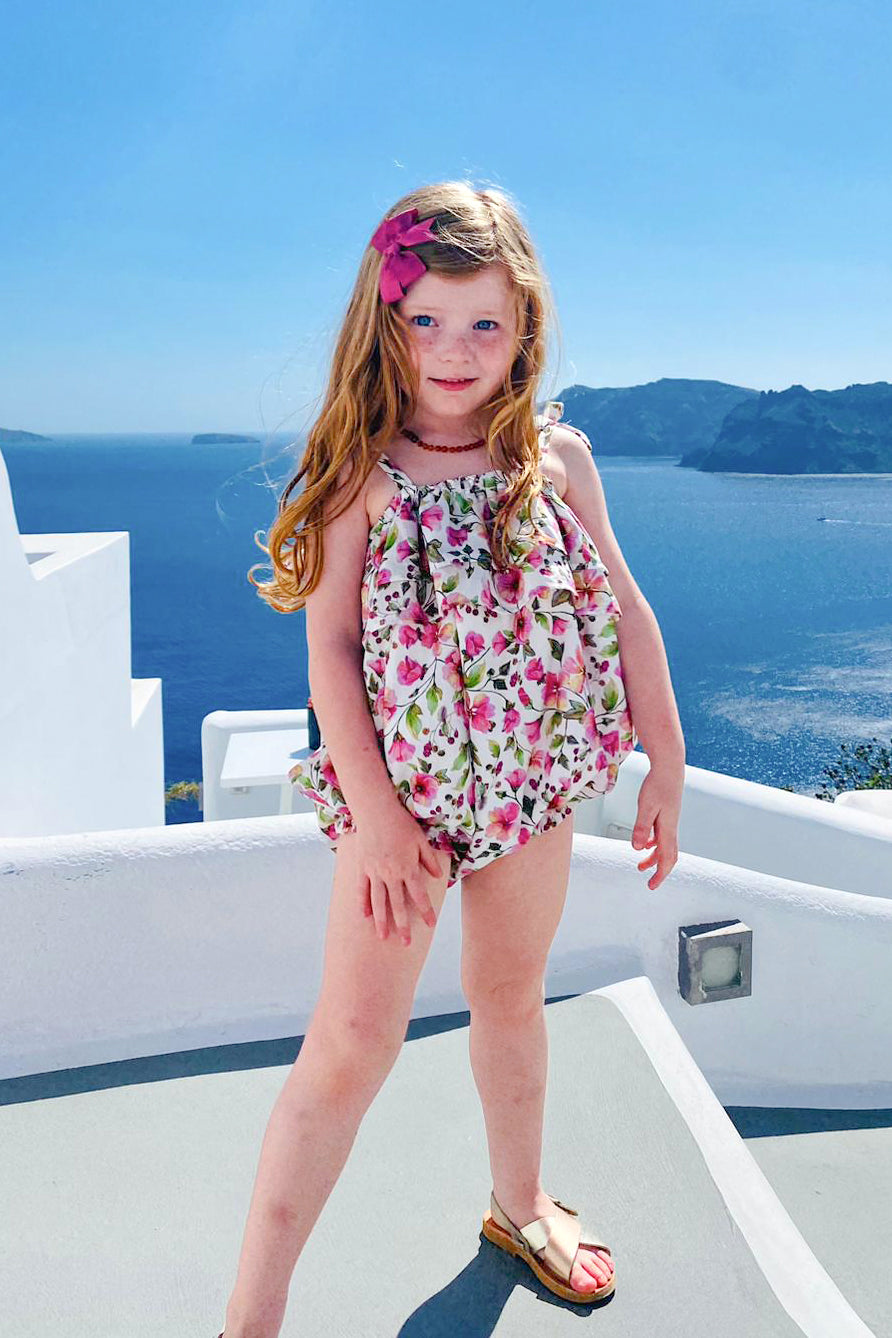 Deolinda "Sadie" Dusky Pink Floral Shortie | Millie and John
