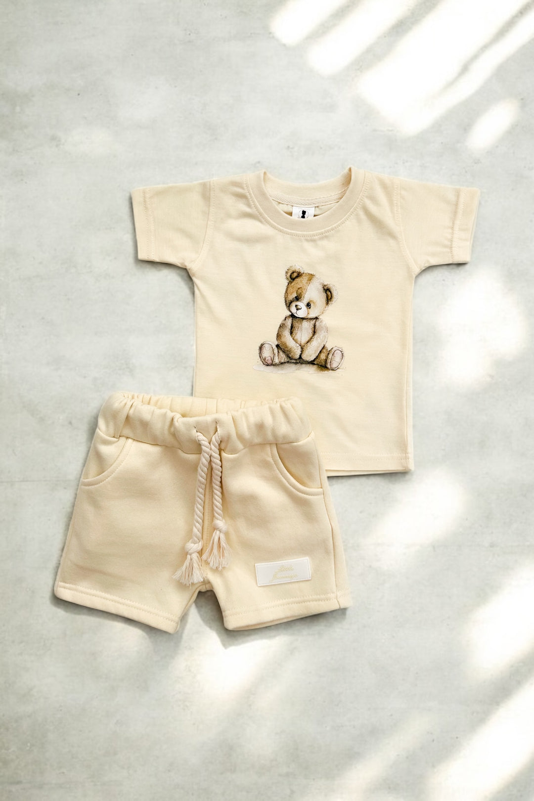 "Arlo" Buttermilk Teddy T-Shirt & Shorts
