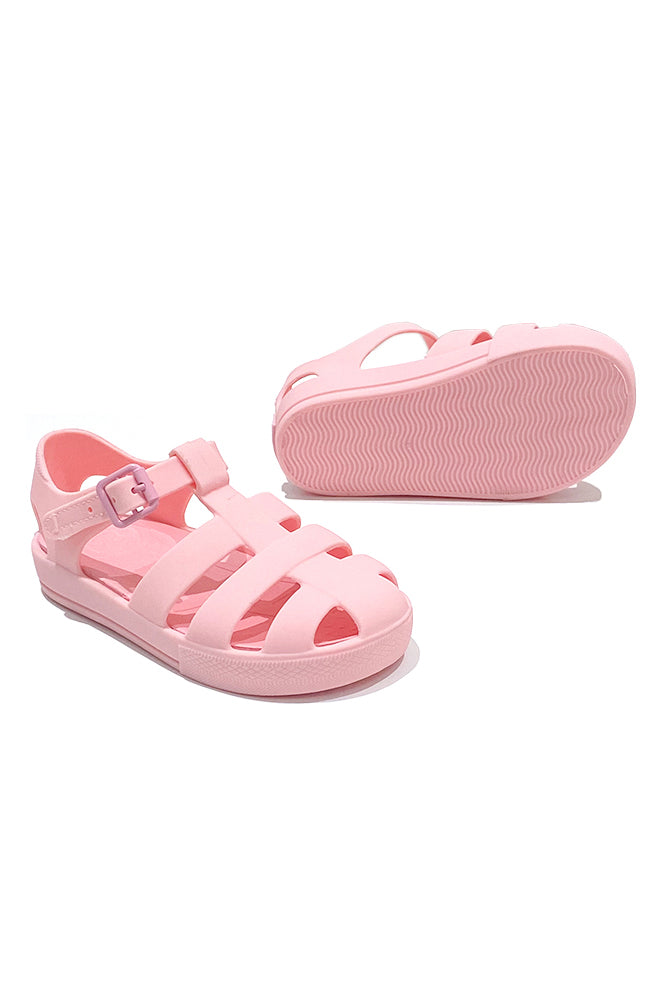 Marena "Monaco" Matte Pink Jelly Sandals | Millie and John