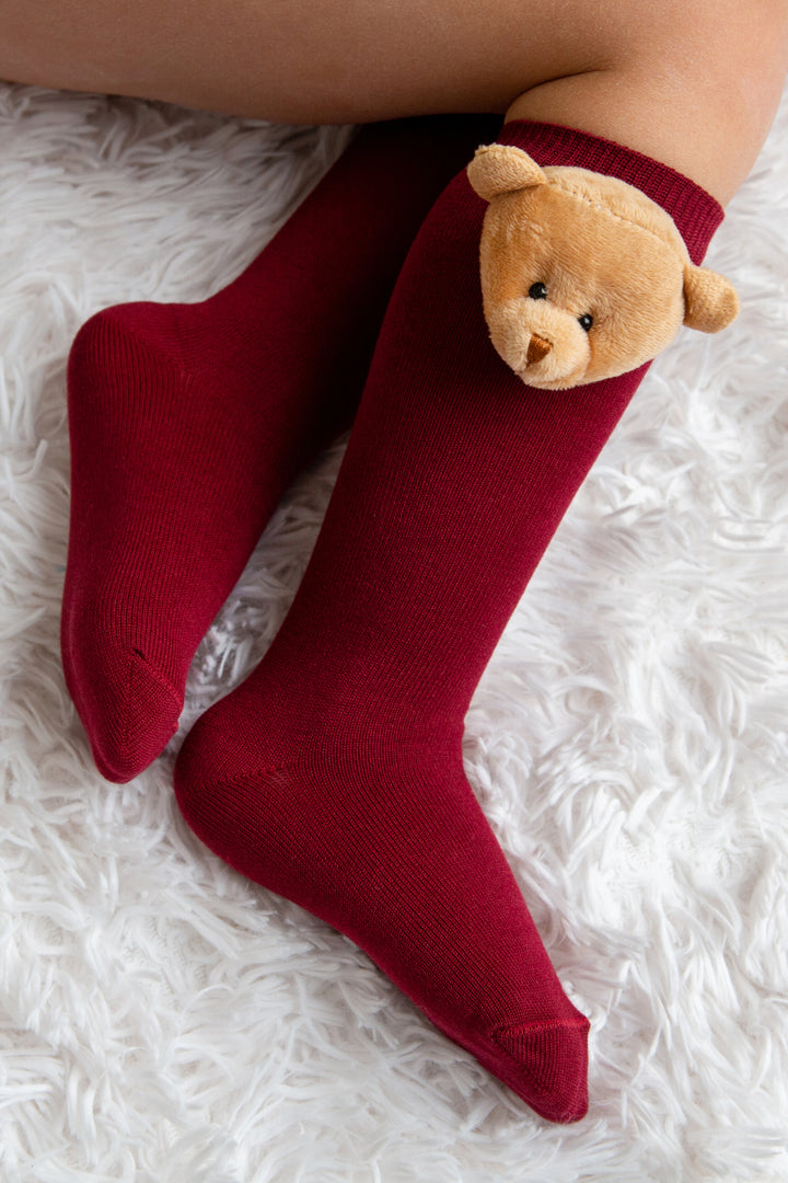 Meia Pata 3D Teddy Knee High Socks | Millie and John