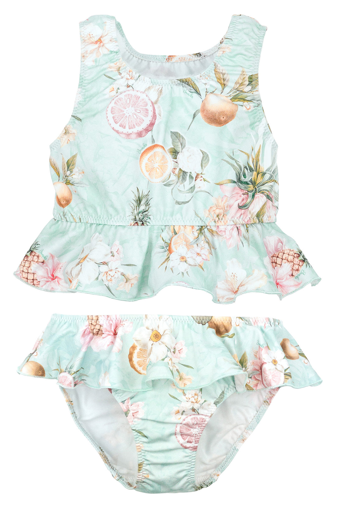 Jamiks "Sabira" Mint Floral Fruit Print Bikini | Millie and John