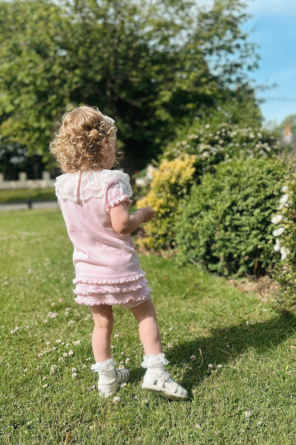 Granlei "Nuriyah" Pink Knitted Lace Top & Skort | Millie and John