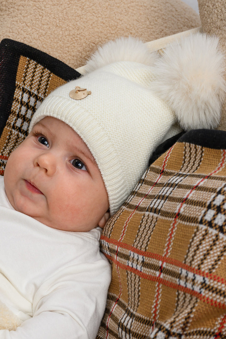 Jamiks Cashmere Double Faux Fur Pom Pom Hat | Millie and John