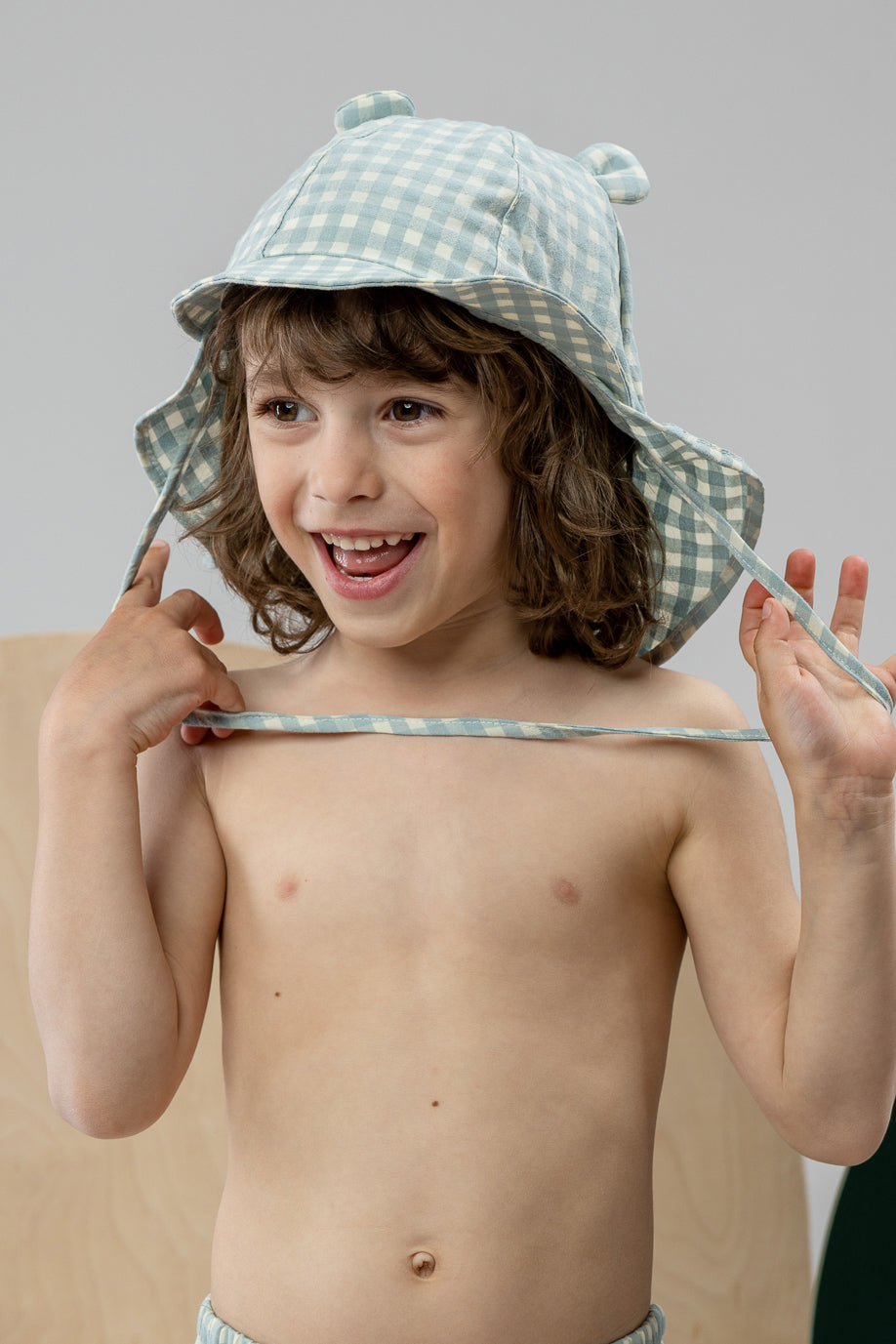 Jamiks "Wilder" Gingham Sun Hat | Millie and John