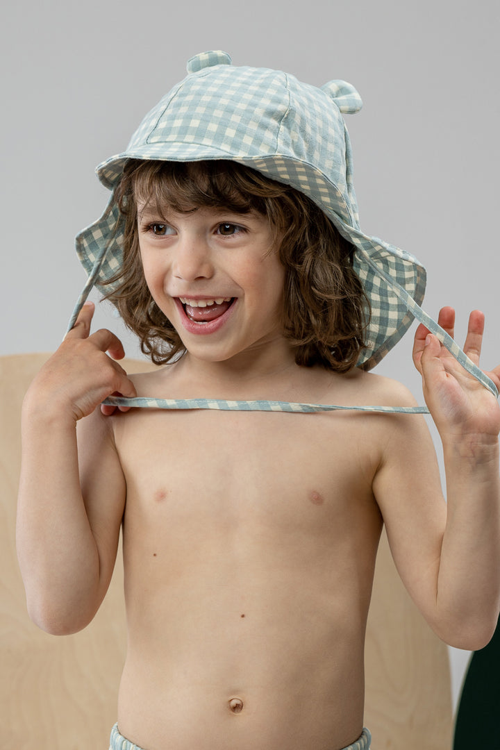 Jamiks "Wilder" Gingham Sun Hat | Millie and John