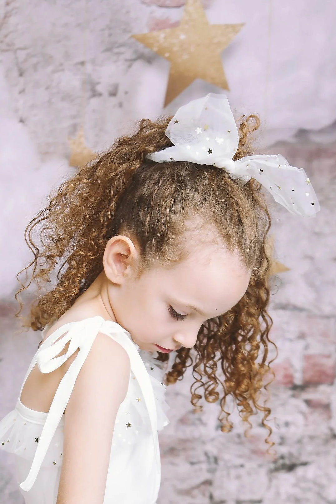 DOLLY by Le Petit Tom Celestial Tulle Bow Scrunchie | Millie and John