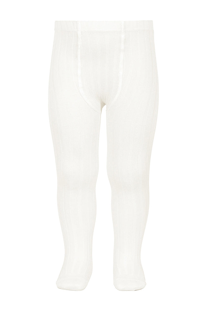 Condor Ivory Ribbed Tights | Millie and John