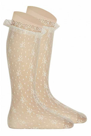 Condor Lace Knee High Socks | Millie and John