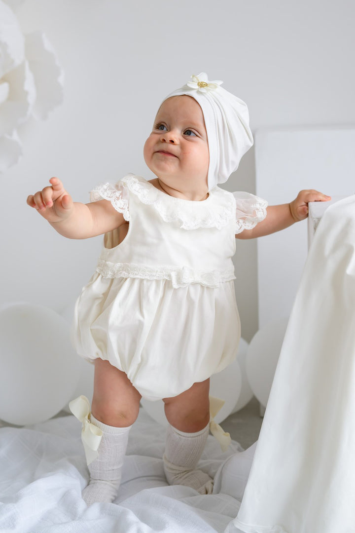 Jamiks "Sofi" Ivory Lace Romper | Millie and John