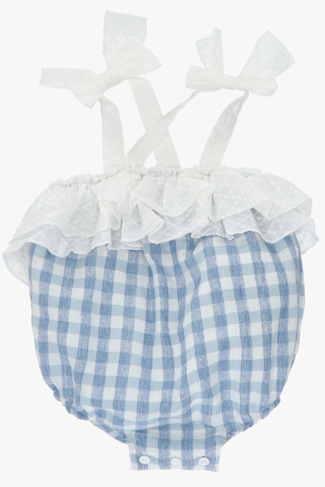 Martín Aranda "Zelda" French Blue Gingham Shortie | Millie and John