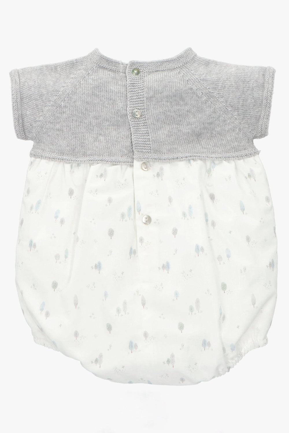 Martín Aranda "Saige" Light Grey Tree Print Romper | Millie and John