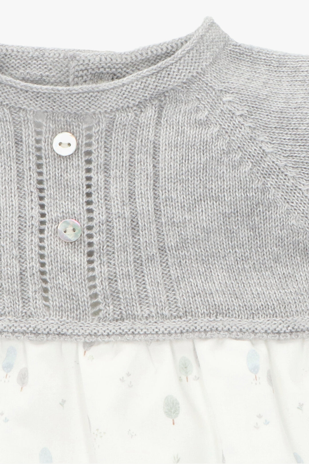 Martín Aranda "Saige" Light Grey Tree Print Romper | Millie and John