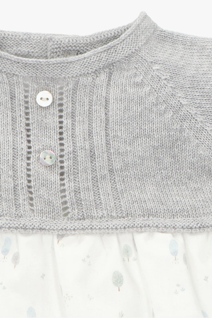 Martín Aranda "Saige" Light Grey Tree Print Romper | Millie and John