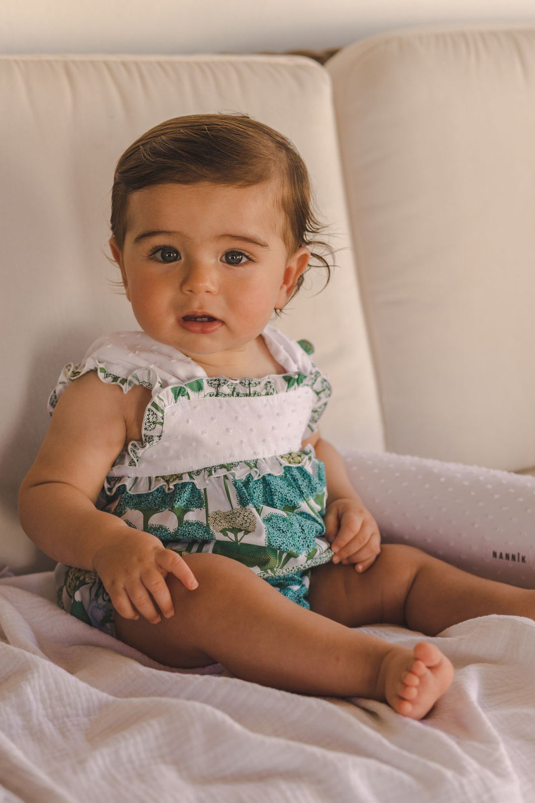 José Varón "Frances" Green Floral Shortie | Millie and John