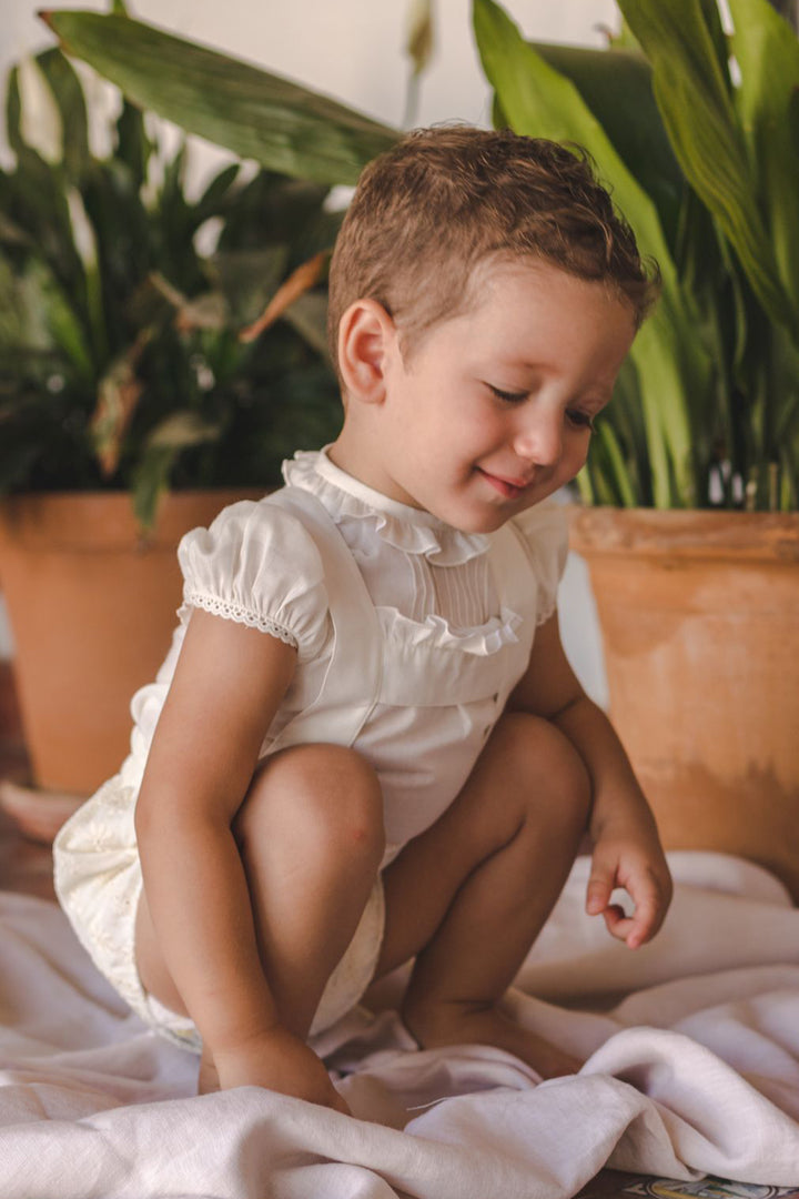 José Varón "Lake" Cream Lace Shirt & Jam Pants | Millie and John