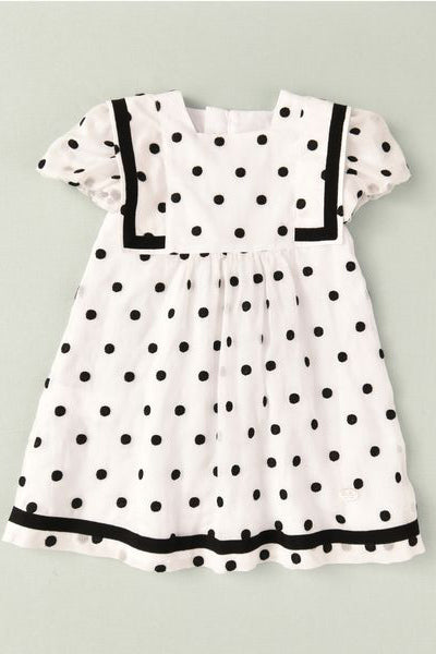 José Varón "Bella" Black & White Polka Dot Dress | Millie and John