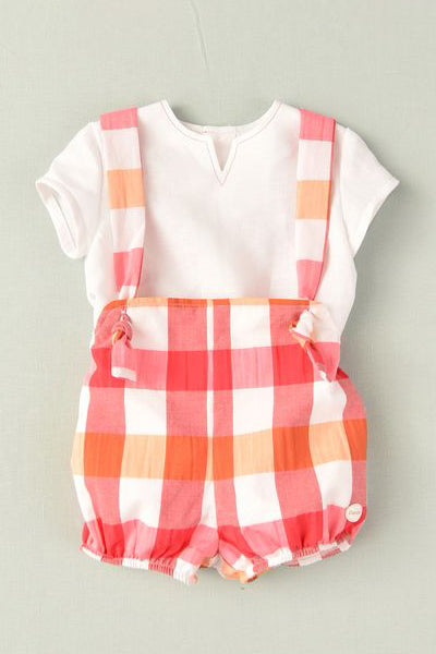 Cocote "Isaac" Multicoloured Check Jam Pants & Shirt | Millie and John