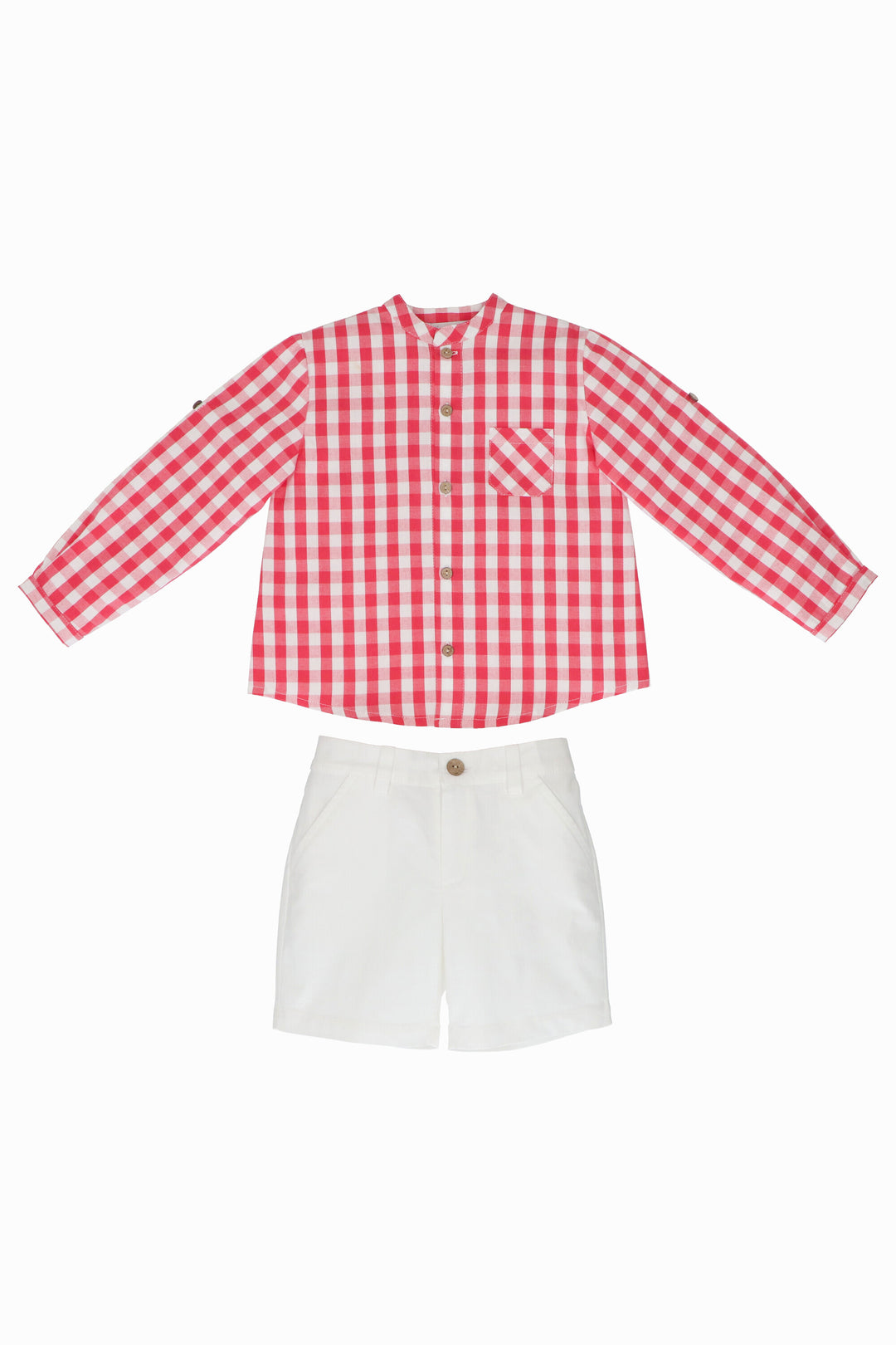 Martín Aranda "Fergus" Red Gingham Shirt & Shorts | Millie and John