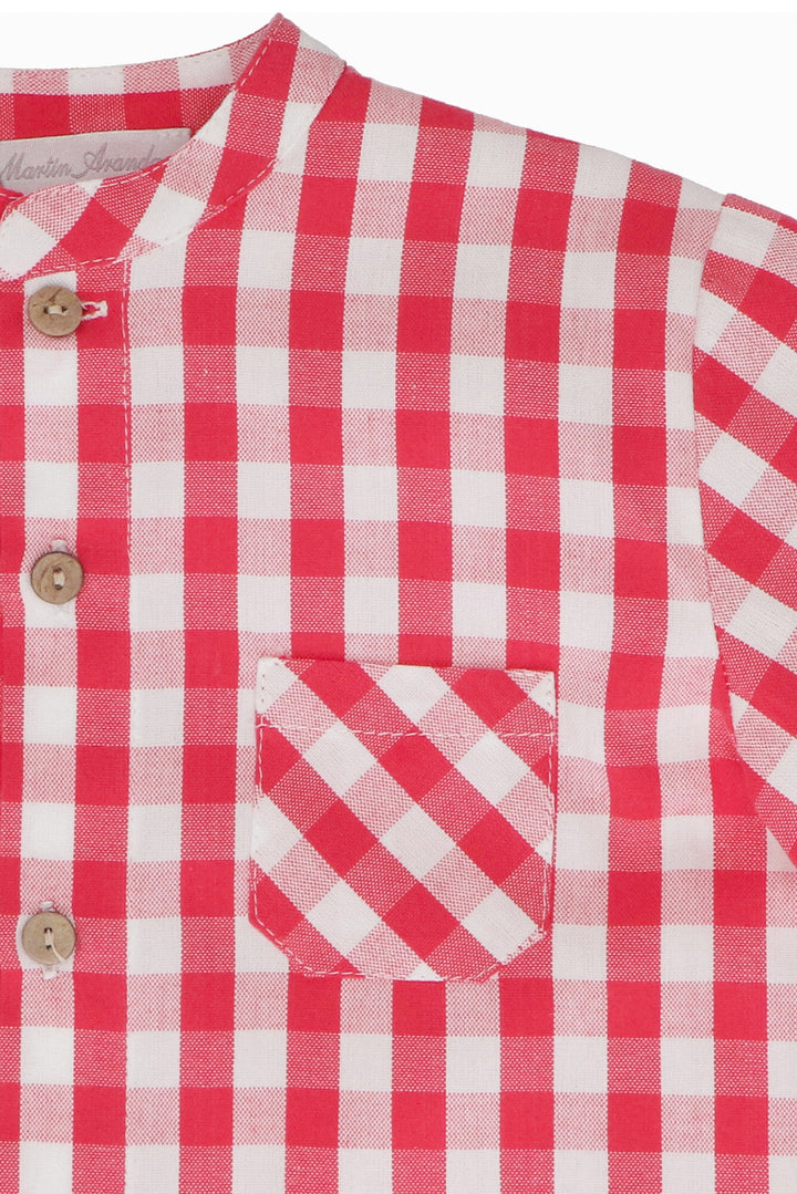 Martín Aranda "Fergus" Red Gingham Shirt & Shorts | Millie and John