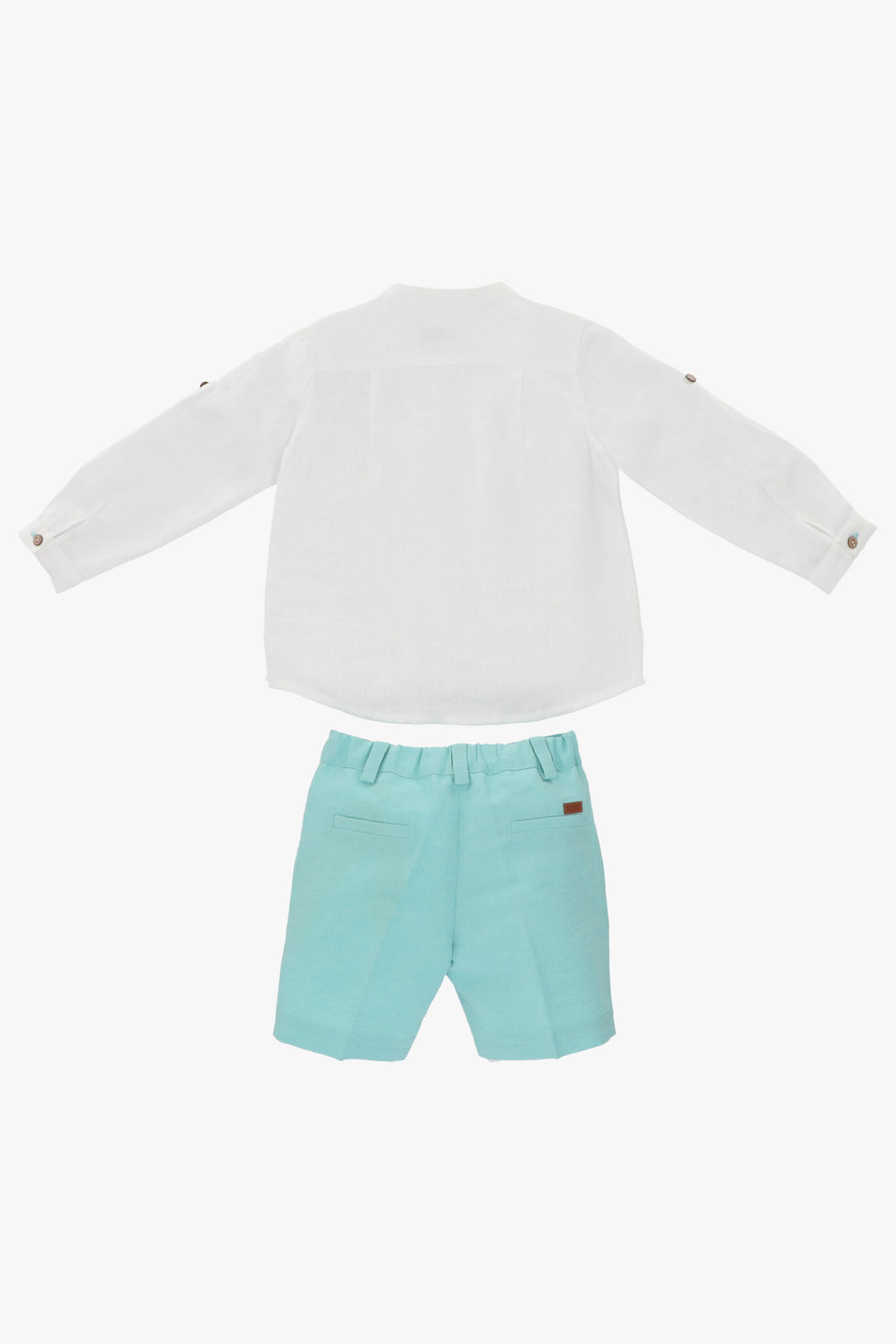 Martín Aranda "Emre" Linen Shirt & Duck Egg Shorts | Millie and John