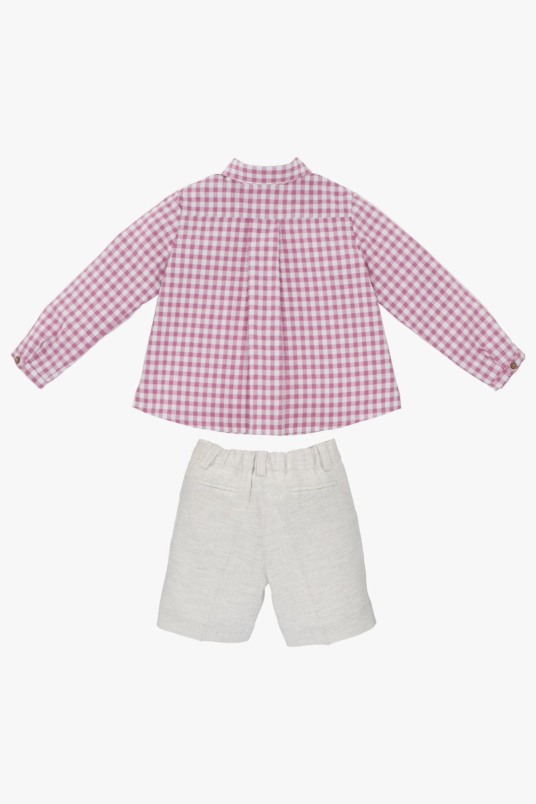 Martín Aranda "Murray" Orchid Purple Gingham Shirt & Shorts | Millie and John