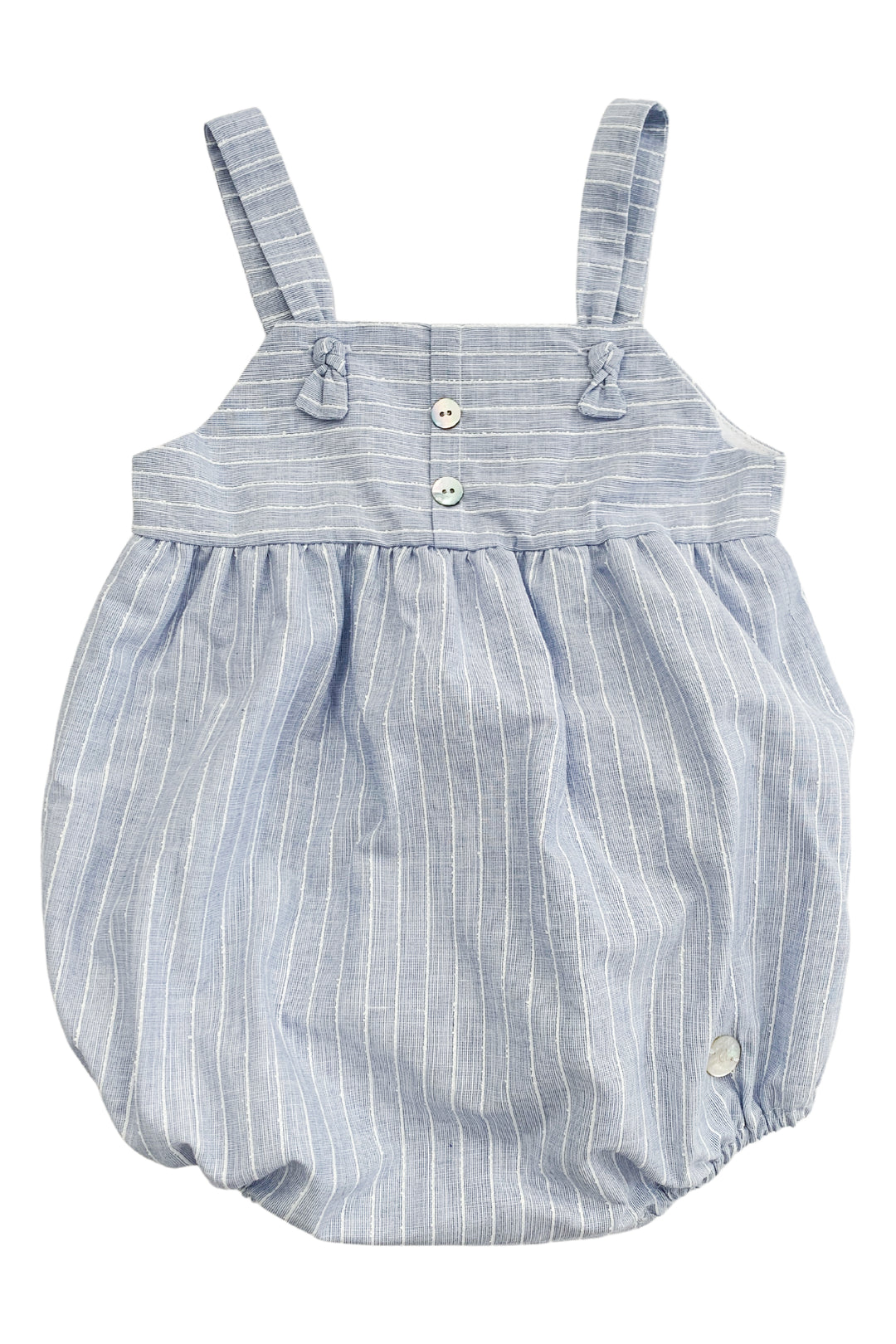 Granlei "Remi" Blue Striped Romper | Millie and John