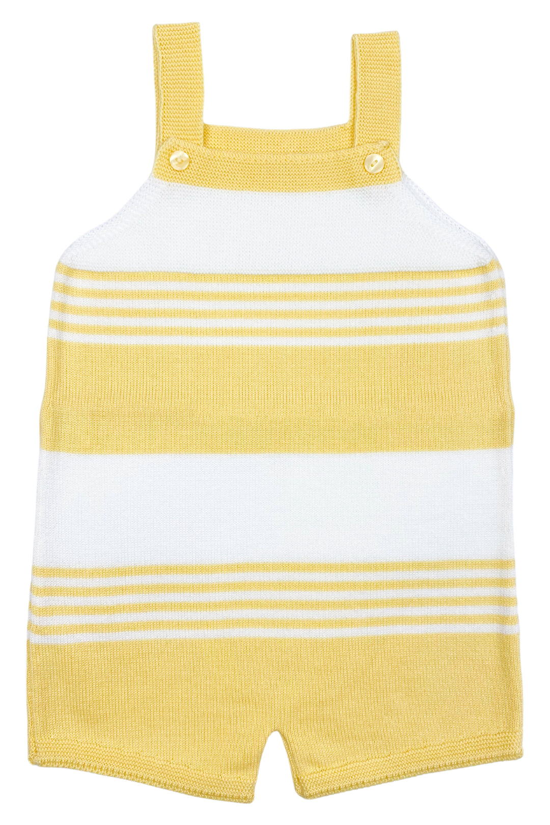 Granlei "Jovie" Pale Yellow Stripe Knit Dungarees | Millie and John