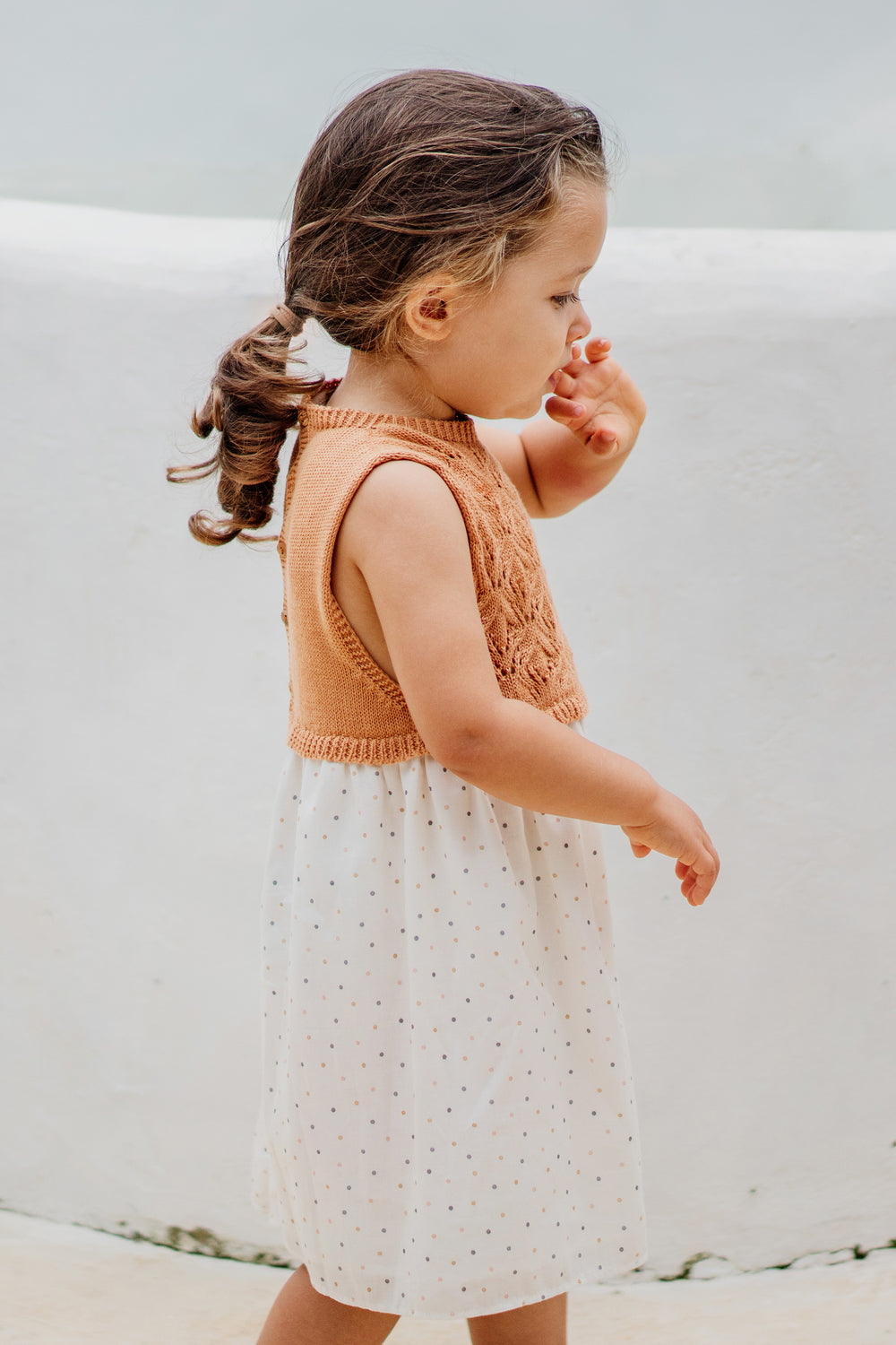 Wedoble "Sybil" Terracotta Half Knit Dress | Millie and John