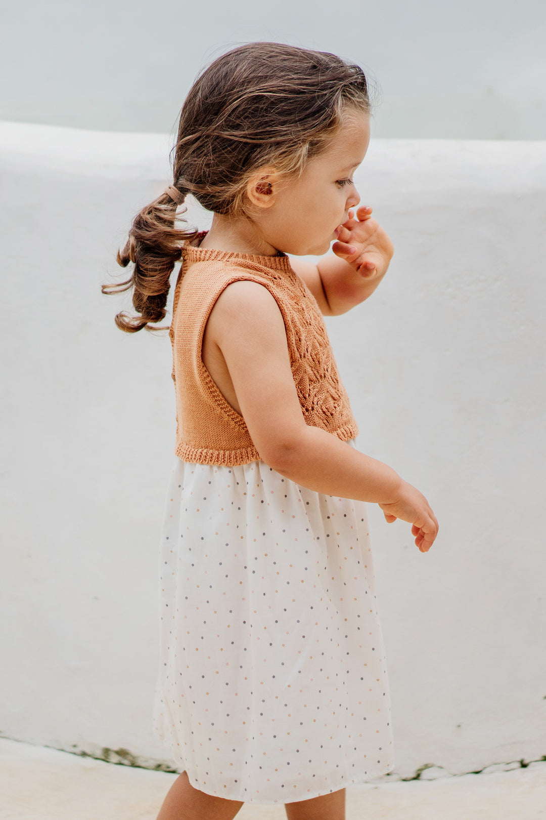 Wedoble "Sybil" Terracotta Half Knit Dress | Millie and John