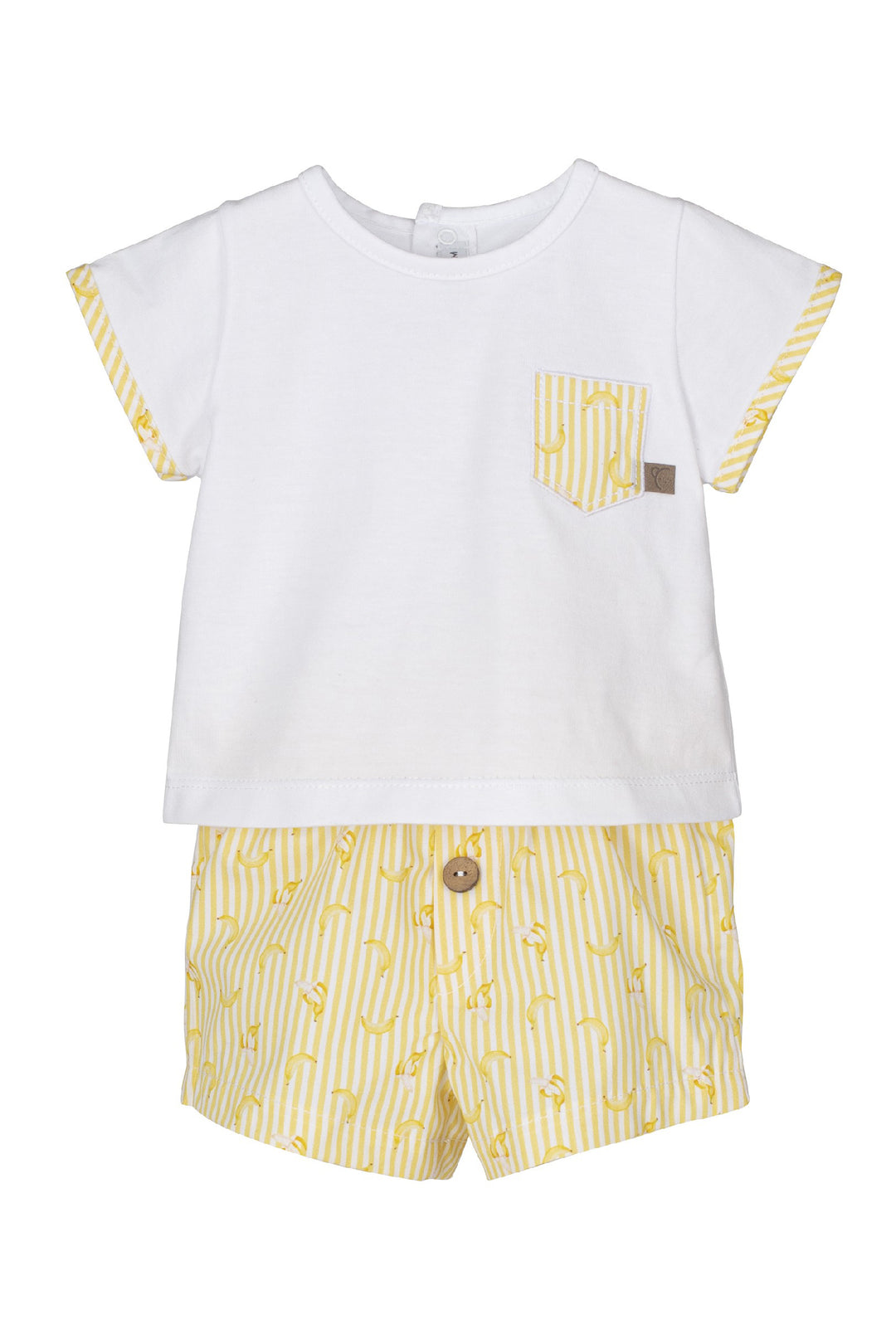 Calamaro "Parker" Yellow Banana Print Top & Shorts | Millie and John
