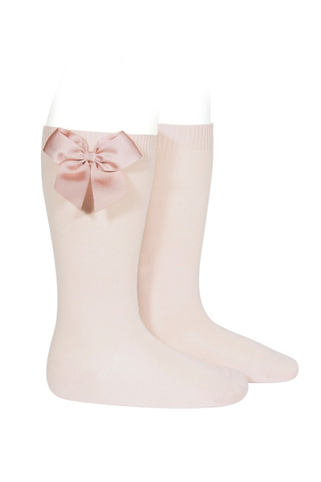 Condor Nude Bow Knee High Socks | Millie and John