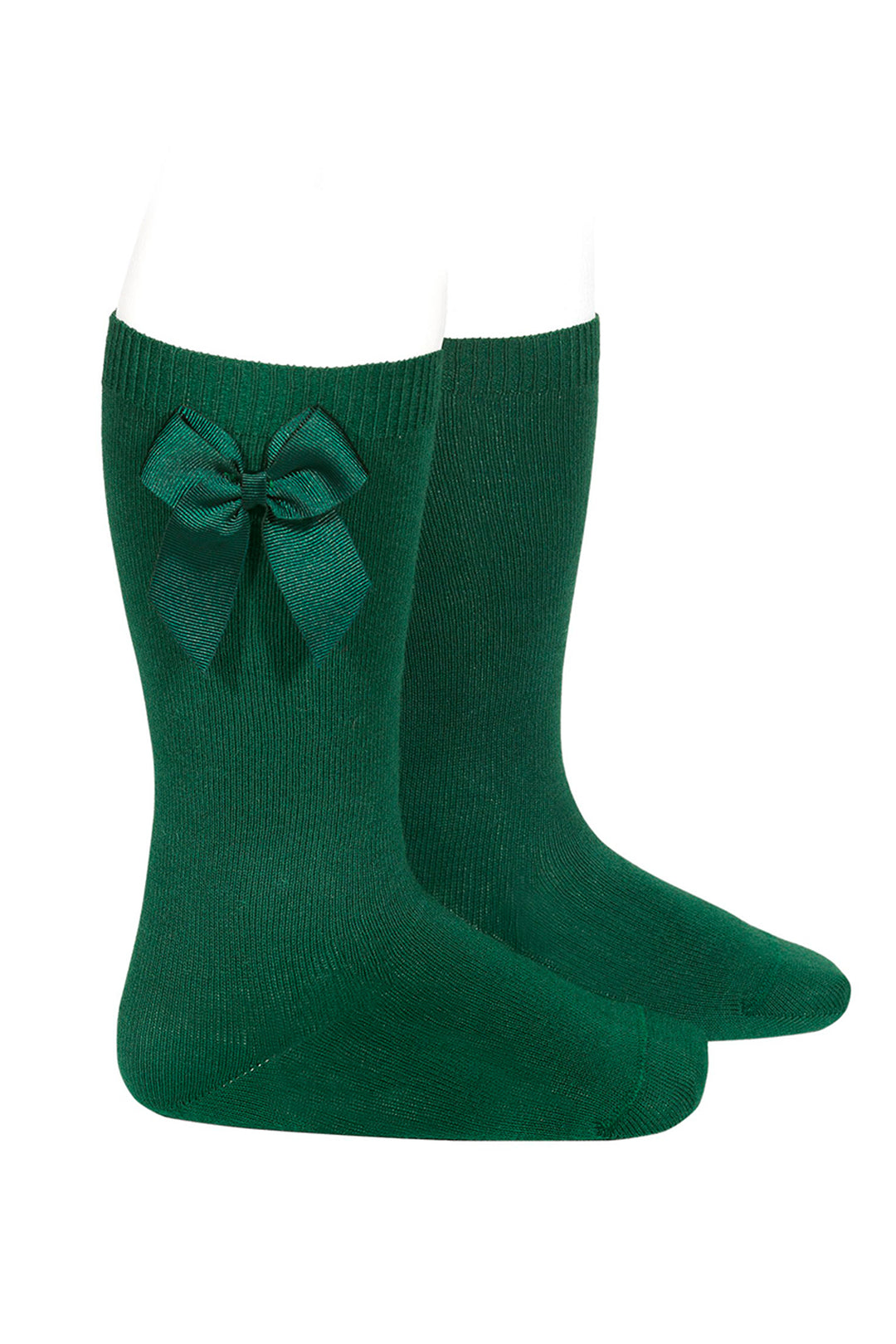 Condor Bottle Green Bow Knee High Socks | Millie and John