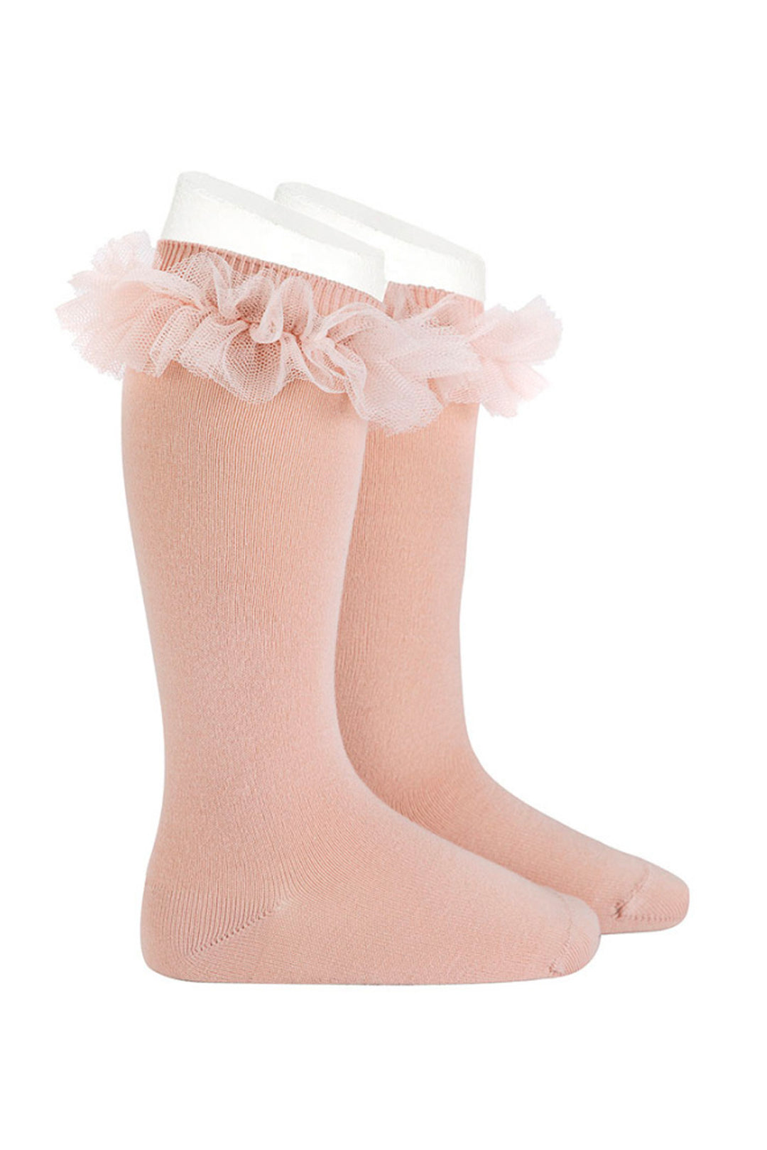 Condor Old Rose Tulle Knee High Socks | Millie and John