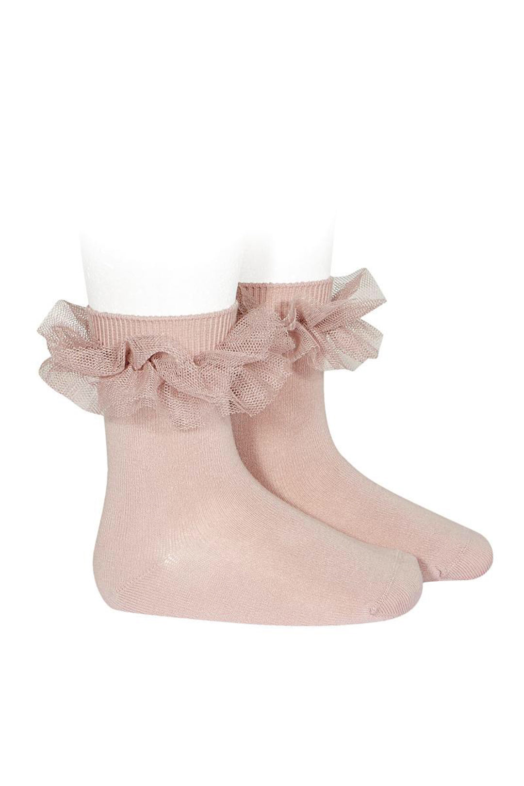 Condor Old Rose Tulle Short Socks | Millie and John
