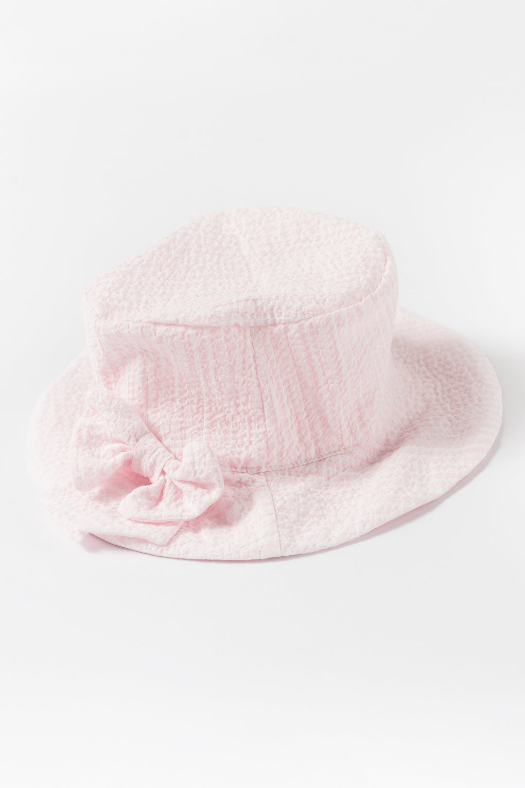 Deolinda Pink Seersucker Striped Sunhat | Millie and John