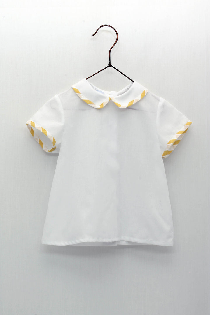 Foque "Sawyer" Lemon Striped Dungarees & Shirt | Millie and John