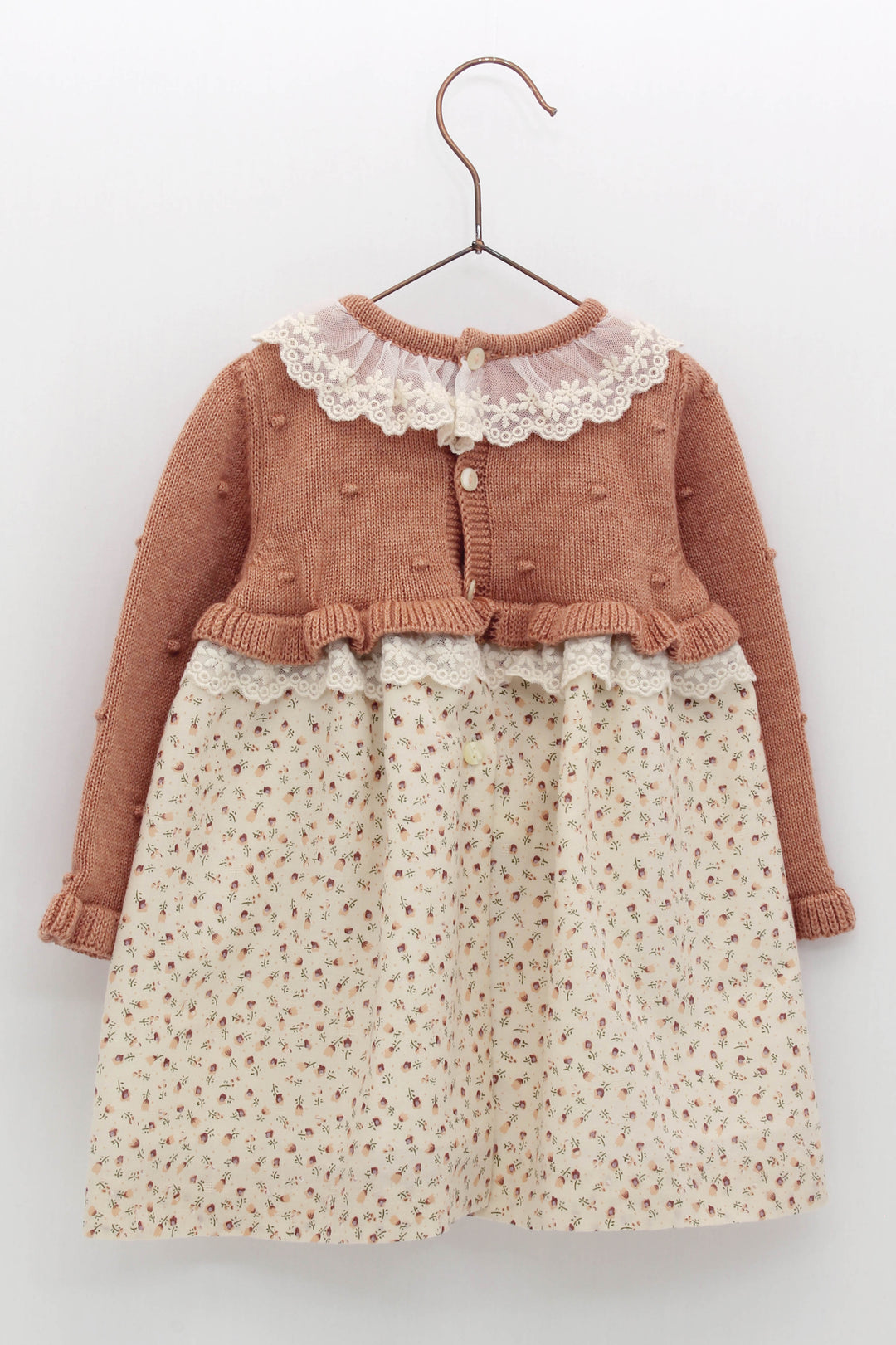 Foque PREORDER "Freya" Terracotta Half Knit Dress | Millie and John