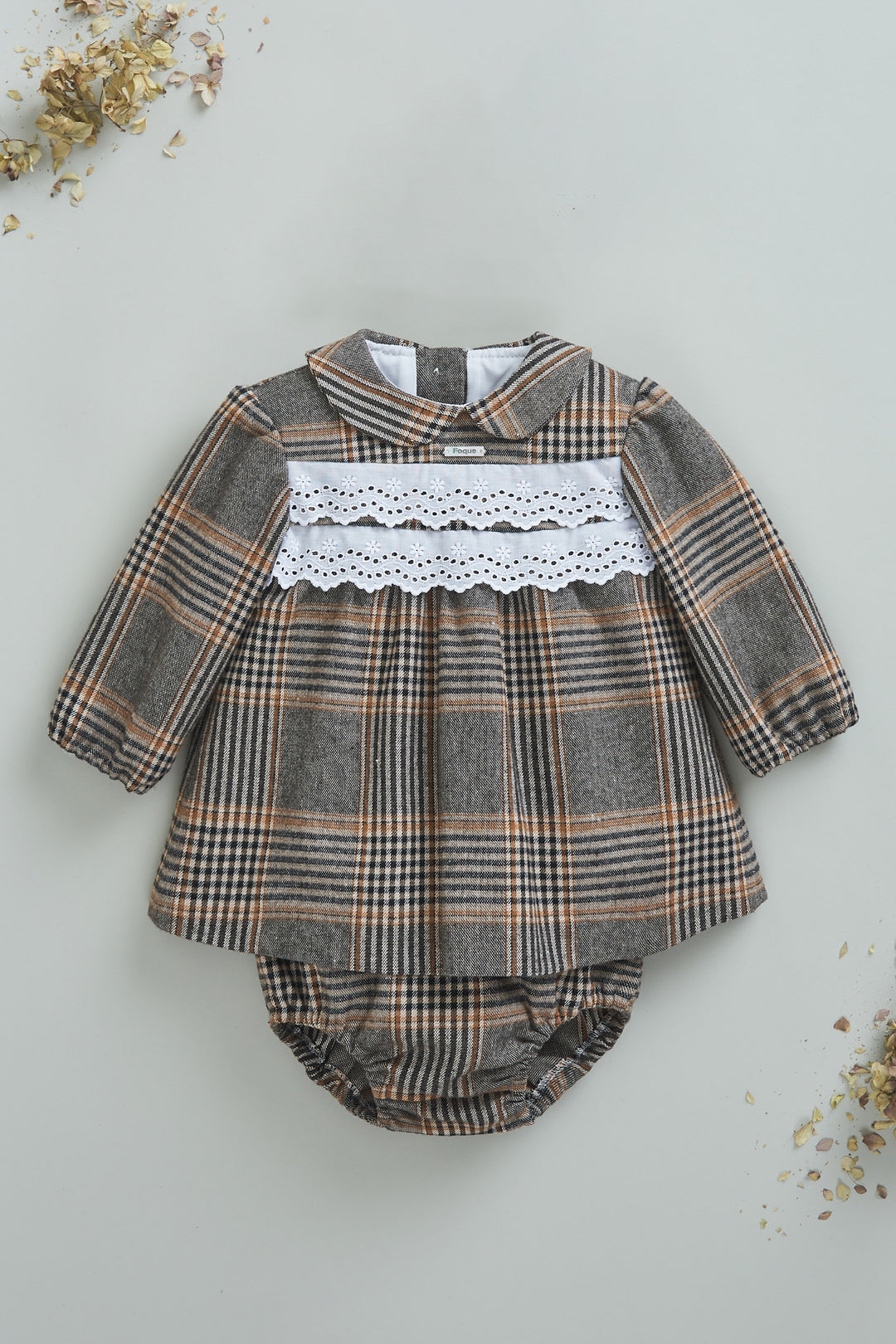 Foque PREORDER "Shelby" Mustard Tartan Dress & Bloomers | Millie and John