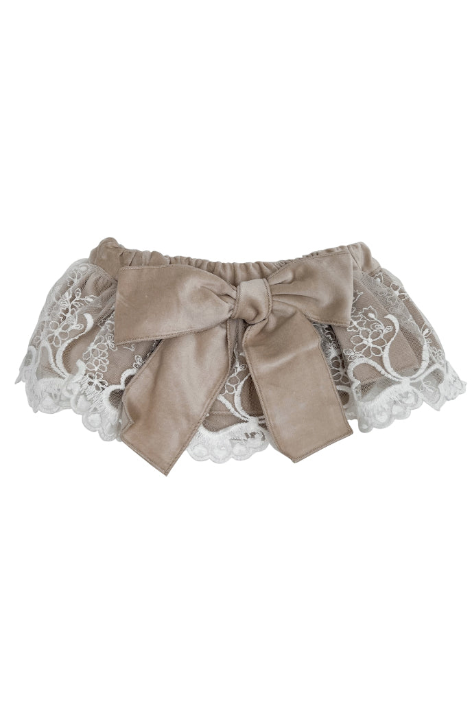 Phi "Milana" Stone Velvet Lace Bloomers | Millie and John